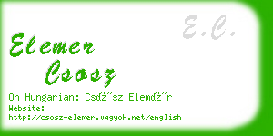 elemer csosz business card